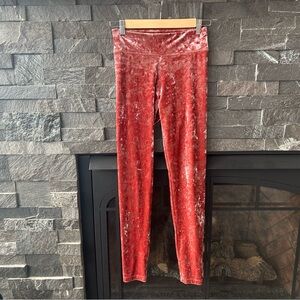 Aerie Red Velvet Leggings